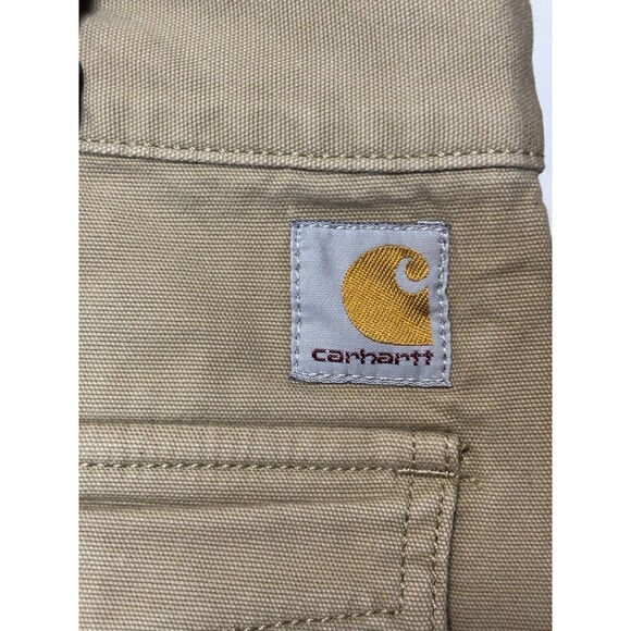 Carhartt Cargo Shorts Mens 38 Khaki Relaxed Fit Canvas Rugged Flex BS3542-M 11" - Picture 3 of 9